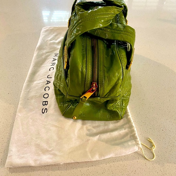 Marc Jacobs Large Goat Leather Bowler - Moss Green - Picture 4 of 7